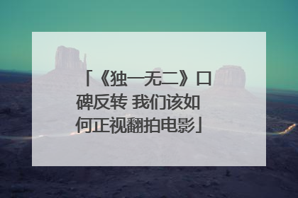 《独一无二》口碑反转 我们该如何正视翻拍电影