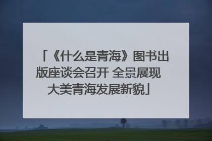 《什么是青海》图书出版座谈会召开 全景展现大美青海发展新貌