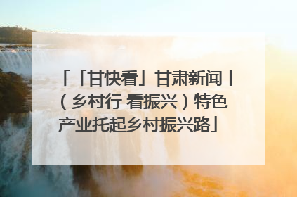 「甘快看」甘肃新闻丨（乡村行 看振兴）特色产业托起乡村振兴路