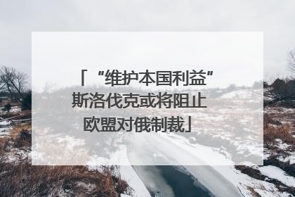 “维护本国利益” 斯洛伐克或将阻止欧盟对俄制裁
