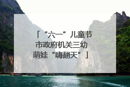 “六一”儿童节 市政府机关三幼萌娃“嗨翻天”