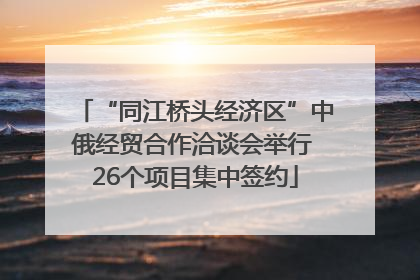 “同江桥头经济区”中俄经贸合作洽谈会举行 26个项目集中签约