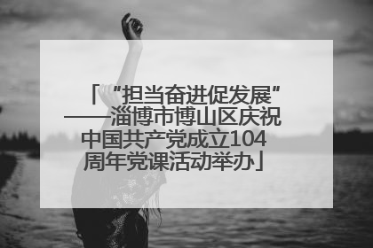 “担当奋进促发展”——淄博市博山区庆祝中国共产党成立104周年党课活动举办