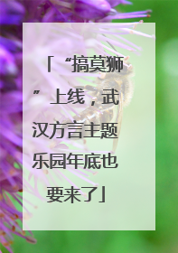“搞莫狮”上线，武汉方言主题乐园年底也要来了