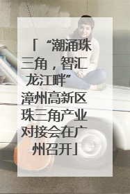 “潮涌珠三角，智汇龙江畔” 漳州高新区珠三角产业对接会在广州召开
