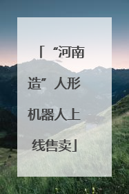 “河南造”人形机器人上线售卖