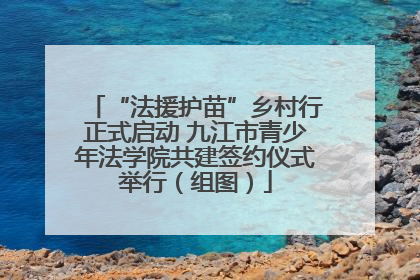 “法援护苗”乡村行正式启动 九江市青少年法学院共建签约仪式举行（组图）