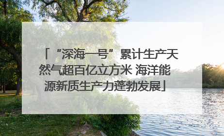 “深海一号”累计生产天然气超百亿立方米 海洋能源新质生产力蓬勃发展