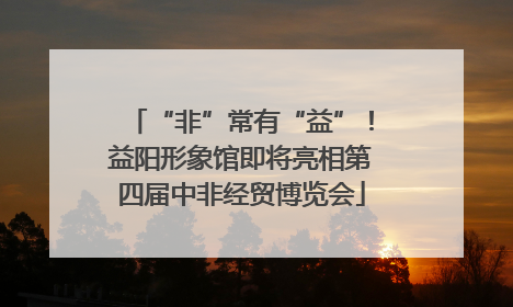 “非”常有“益”！益阳形象馆即将亮相第四届中非经贸博览会