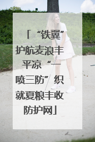 “铁翼”护航麦浪丰 平凉“一喷三防”织就夏粮丰收防护网