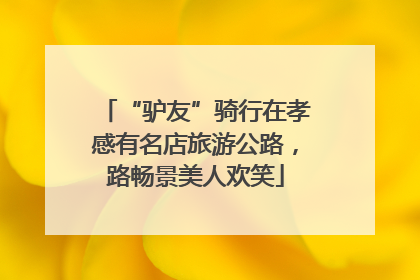 “驴友”骑行在孝感有名店旅游公路，路畅景美人欢笑