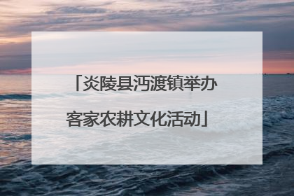 炎陵县沔渡镇举办客家农耕文化活动