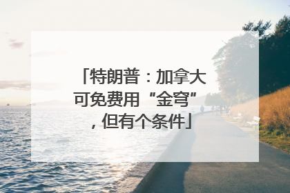 特朗普：加拿大可免费用“金穹”，但有个条件