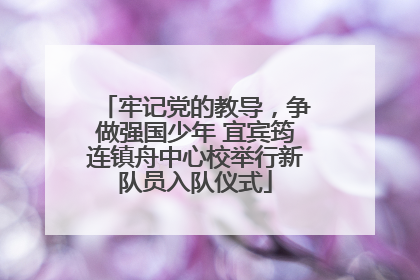 牢记党的教导，争做强国少年 宜宾筠连镇舟中心校举行新队员入队仪式