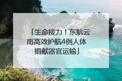 生命接力！东航云南高效护航4例人体捐献器官运输