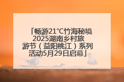 畅游21℃竹海秘境 2025湖南乡村旅游节（益阳桃江）系列活动5月29日启幕