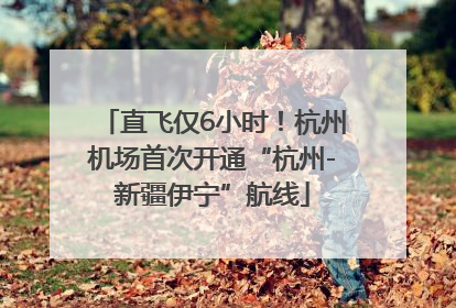 直飞仅6小时！杭州机场首次开通“杭州-新疆伊宁”航线