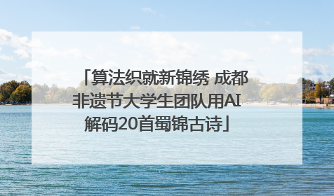 算法织就新锦绣 成都非遗节大学生团队用AI解码20首蜀锦古诗