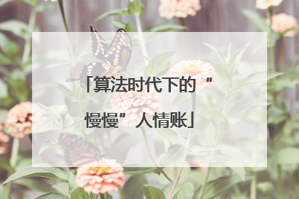 算法时代下的“慢慢”人情账