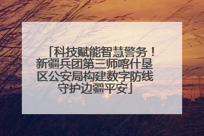 科技赋能智慧警务！新疆兵团第三师喀什垦区公安局构建数字防线守护边疆平安