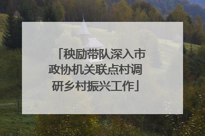 秧励带队深入市政协机关联点村调研乡村振兴工作