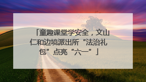 童趣课堂学安全，文山仁和边境派出所“法治礼包”点亮“六一”