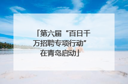 第六届“百日千万招聘专项行动”在青岛启动