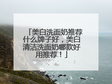 美白洗面奶推荐什么牌子好，美白清洁洗面奶哪款好用推荐！