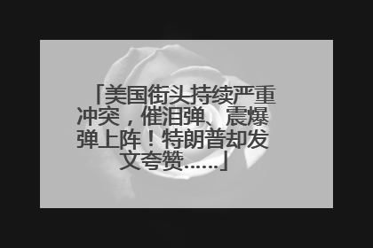 美国街头持续严重冲突，催泪弹、震爆弹上阵！特朗普却发文夸赞……