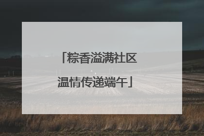 粽香溢满社区 温情传递端午