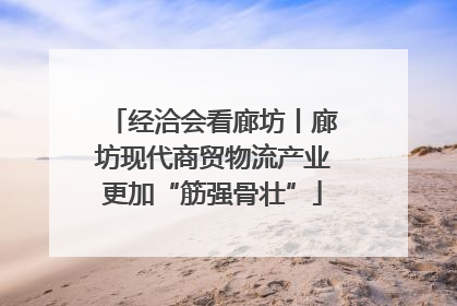经洽会看廊坊丨廊坊现代商贸物流产业更加“筋强骨壮”