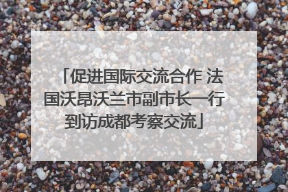 促进国际交流合作 法国沃昂沃兰市副市长一行到访成都考察交流