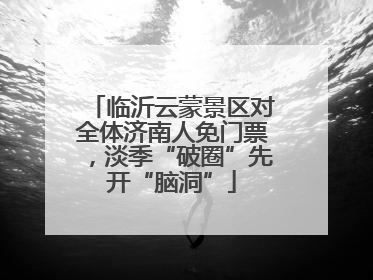 临沂云蒙景区对全体济南人免门票，淡季“破圈”先开“脑洞”