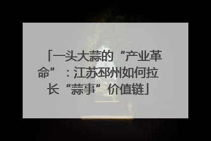 一头大蒜的“产业革命”：江苏邳州如何拉长“蒜事”价值链
