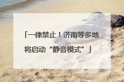 一律禁止！济南等多地将启动“静音模式”