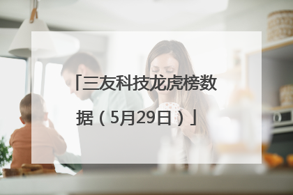 三友科技龙虎榜数据（5月29日）