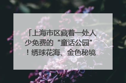 上海市区藏着一处人少免费的“童话公园”！绣球花海、金色秘境……地铁直达→