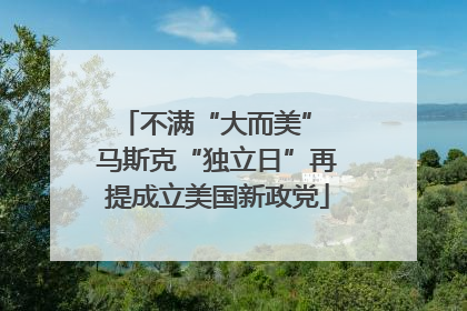 不满“大而美” 马斯克“独立日”再提成立美国新政党