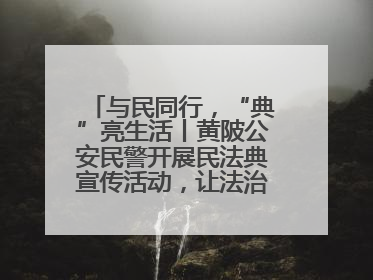 与民同行，“典”亮生活丨黄陂公安民警开展民法典宣传活动，让法治精神在群众心中落地生根
