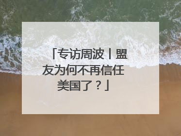 专访周波丨盟友为何不再信任美国了？
