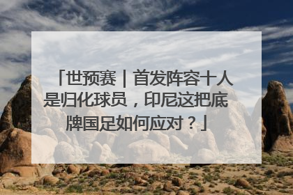世预赛｜首发阵容十人是归化球员，印尼这把底牌国足如何应对？