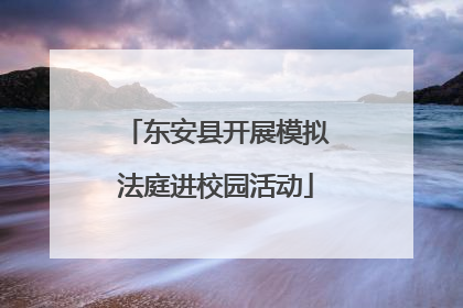 东安县开展模拟法庭进校园活动