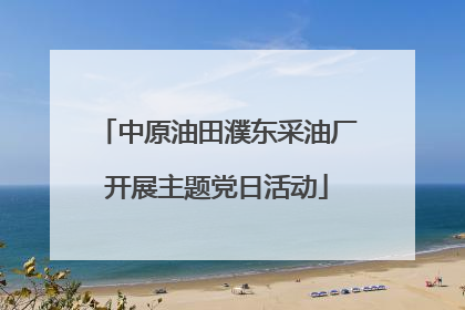 中原油田濮东采油厂开展主题党日活动