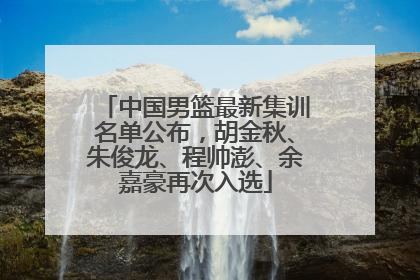 中国男篮最新集训名单公布，胡金秋、朱俊龙、程帅澎、余嘉豪再次入选
