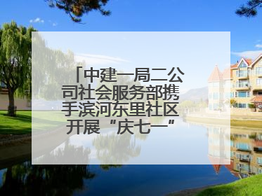 中建一局二公司社会服务部携手滨河东里社区开展“庆七一”联建共建活动