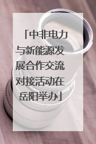 中非电力与新能源发展合作交流对接活动在岳阳举办