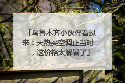 乌鲁木齐小伙伴看过来：天热买空调正当时，这价格太解暑了