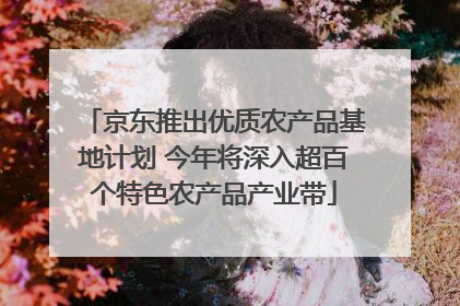 京东推出优质农产品基地计划 今年将深入超百个特色农产品产业带