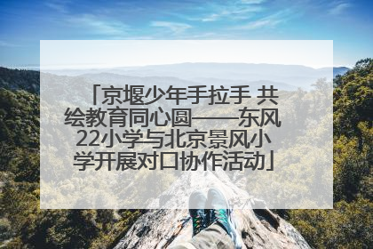 京堰少年手拉手 共绘教育同心圆——东风22小学与北京景风小学开展对口协作活动