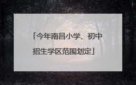 今年南昌小学、初中招生学区范围划定